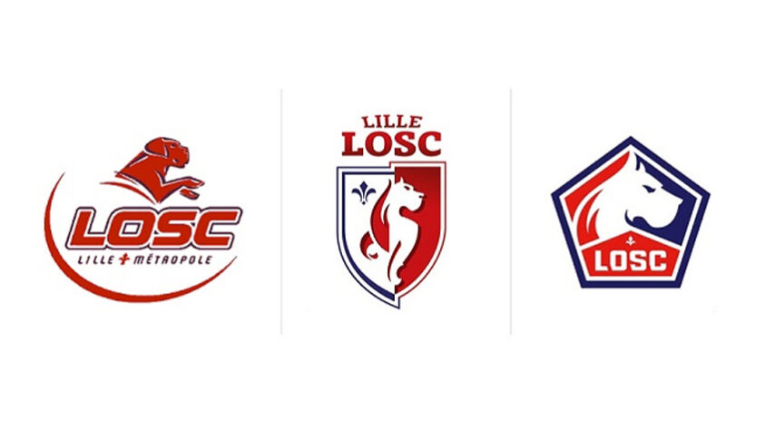 Lille - O Lille passou por três transformações na última década. A primeira troca do escudo veio em 2011. As iniciais do clube ganharam o espaço superior do símbolo. e o mascote do time foi redesenhado. Em 2019, o azul ganhou destaque no lado direito do novo escudo. Novamente, o mascote foi repensado e agora apenas as siglas “LOSC” fazem parte do texto.