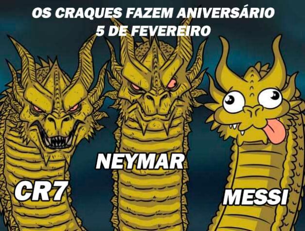 Aniversário dos três craques inspira brincadeiras na web