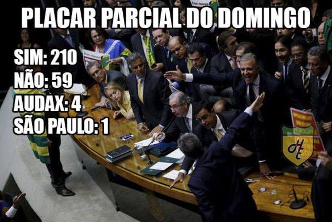 Na época, estava sendo votado o impeachment da ex-presidente Dilma Rousseff