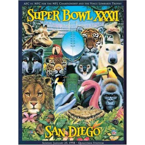 Super Bowl XXXII - Comandado por John Elway, o Denver Broncos entrou para a galeria dos campeões com o triunfo sobre o Green Bay Packers, por 31 a 24, em San Diego.