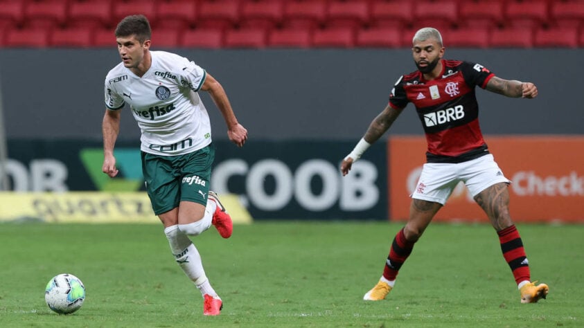 Total entre os prováveis titulares - Flamengo: R$ 523,34 milhões | Palmeiras: R$ 240,37 milhões