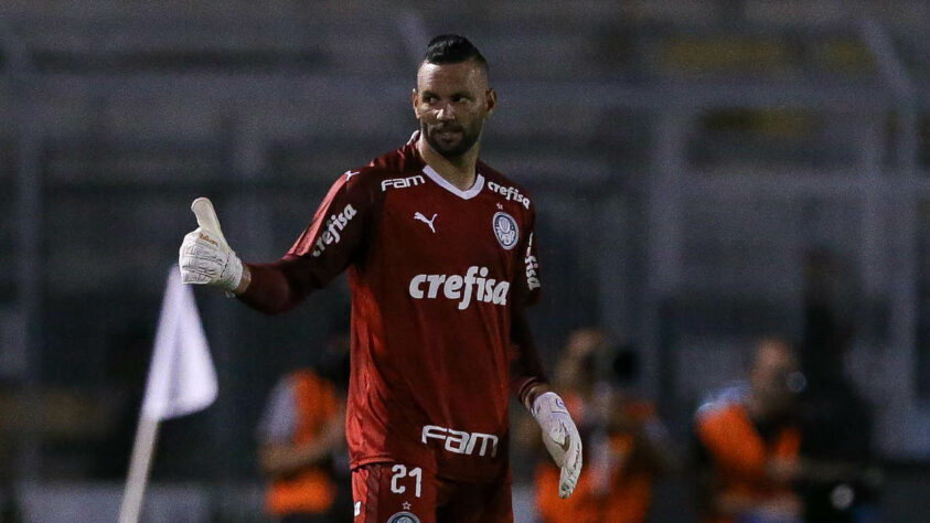 Camisa de goleiro vermelha usada em 1999.