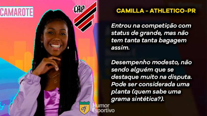 Big Brother Brasil e Brasileirão: Camilla de Lucas seria o Athletico Paranaense