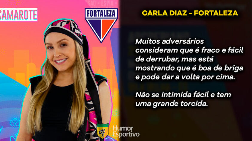 Big Brother Brasil e Brasileirão: Carla Diaz seria o Fortaleza