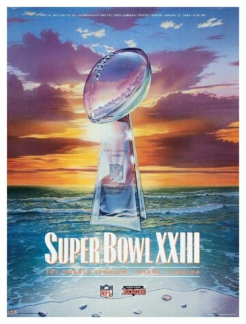 Super Bowl XXIII - Terceira ida ao Super Bowl, terceira conquista para o San Francisco 49ers, que superaram o Cincinnati Bengals por 20 a 16.