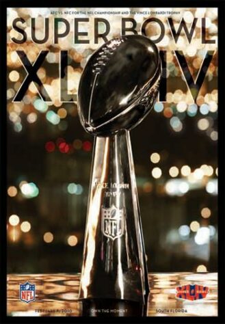 Super Bowl XLIV - Comandados por um Drew Brees decisivo, o New Orleans Saints faturou seu primeiro SB ao derrotar Peyton Manning e o Indianapolis Colts, por 31 a 17.