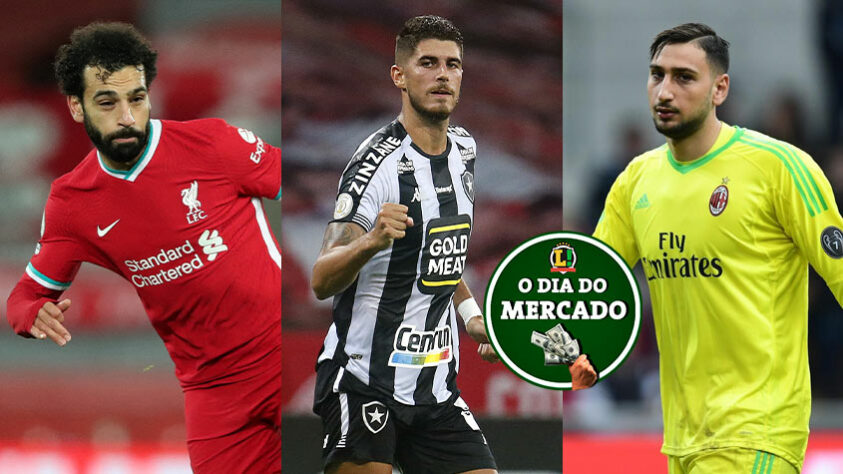 A quinta-feira foi agitada no mercado da bola. O Botafogo acertou a venda do atacante Pedro Raul, Milan terá que aumentar a proposta para renovar com Donnarumma, Liverpool sinaliza sobre situação de Salah... Saiba sobre estas e outras notícias do mercado aqui, na galeria do resumo do Vaivém!