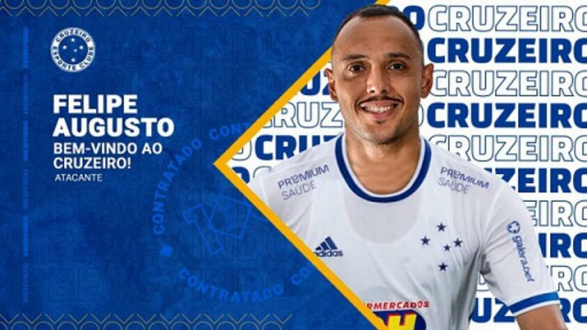 FECHADO - O Cruzeiro ganhou seu quarto reforço para a temporada 2021. A diretoria celeste anunciou a contratação de Felipe Augusto, atacante de 28 anos que chega ao time celeste com contrato até dezembro de 2021.  Natural de Governador Valadares, interior de Minas Gerais, Felipe Augusto possui grande experiência no Campeonato Brasileiro da Série B, tendo participado de campanhas importantes de outras equipes. O atacante foi um dos principais nomes do Operário-PR na competição em 2019, onde disputou 34 jogos e anotou oito gols.