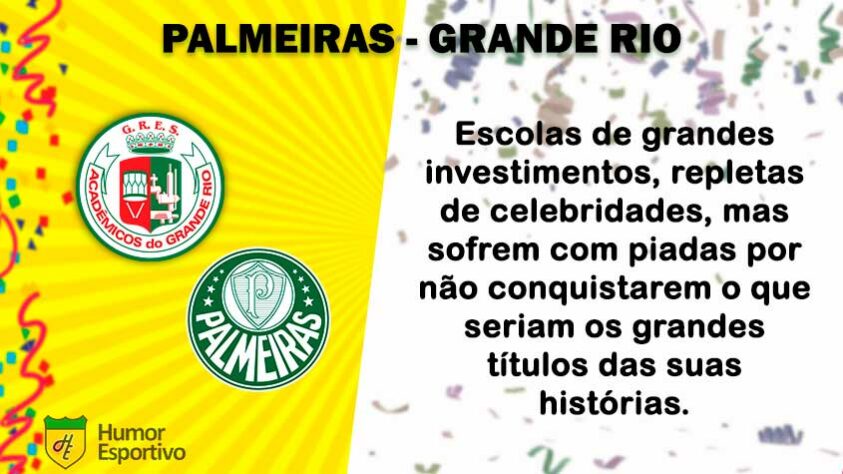 Carnaval e futebol: Palmeiras seria a Grande Rio