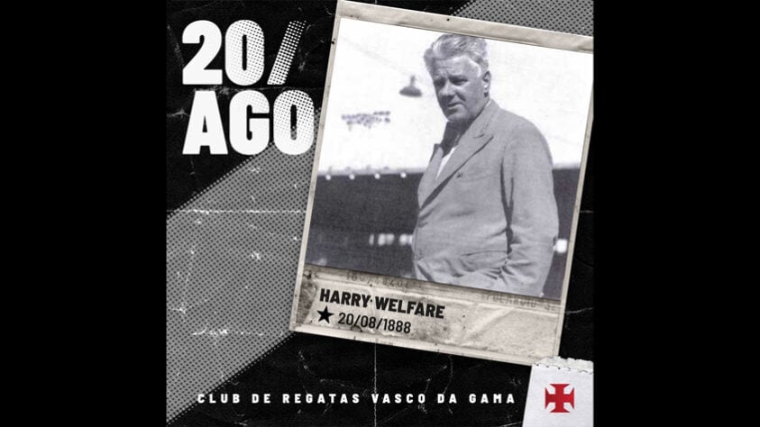Vasco: Henry Welfare – O britânico de Liverpool naturalizado brasileiro conhecido pela forma carinhosa “Harry Welfare” fez história pelo Vasco ao comandar a equipe de 1927 a 1937 e em 1940.