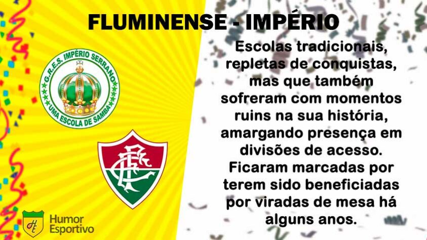 Carnaval e futebol: Fluminense seria o Império Serrano