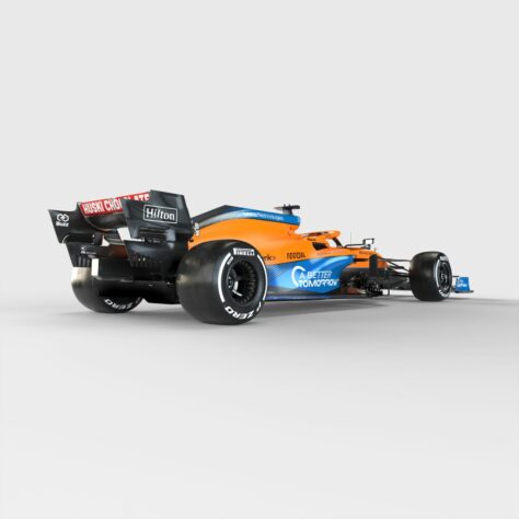 McLaren manteve o visual laranja com detalhes em azul para a temporada 2021 da Fórmula 1