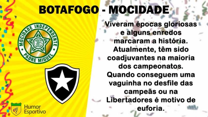 Carnaval e futebol: Botafogo seria a Mocidade Independente