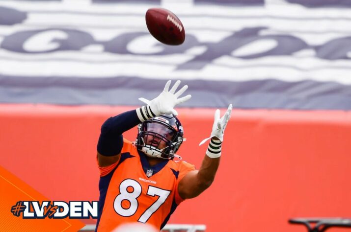 9. Noah Fant (Denver Broncos): Escolha de primeira rodada em 2019, Fant não teve uma produção astronômica em seus dois primeiros anos na liga, mas seu potencial físico é incrível, e sua evolução em 2020 foi notável. Entre sua primeira e segunda temporadas, sua nota no índice de avaliação do Pro Football Focus (PFF) subiu de 52,0 para 71,2.