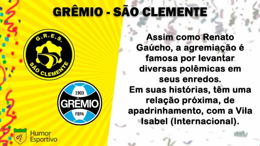 Carnaval e futebol: Grêmio seria a São Clemente