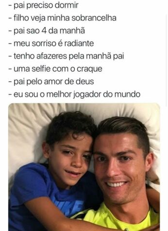 "Sou lindo" e "Pai, tenho fome": um dos memes mais divertidos brincando com Cristiano Ronaldo e seu filho