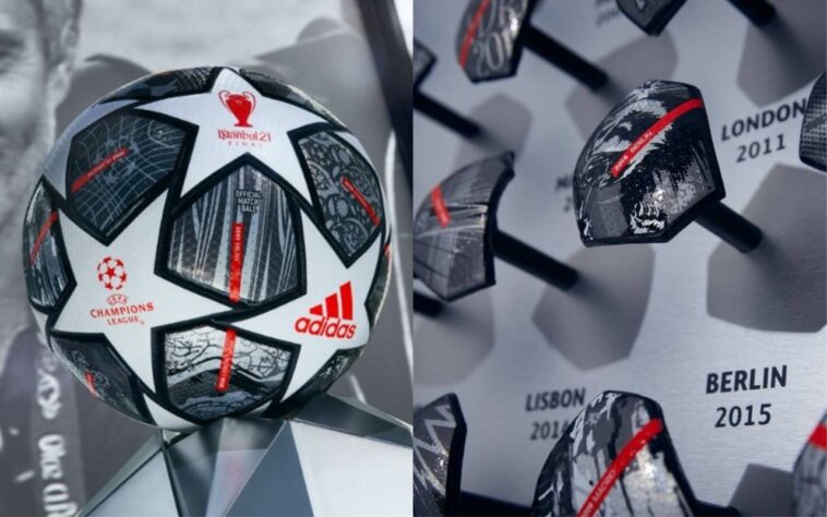 A Starball, famosa bola com estrelas da Liga dos Campeões da Europa, foi usada pela primeira vez em 2001. Em homenagem aos 20 anos da bola, a Adidas lançou uma versão especial da Starball, que será utilizada em toda a fase final da Champions 2020/2021, começando desta terça-feira, quando as oitavas de final terão início. A bola leva pedaços que representam as últimas 20 finais da Champions. Veja fotos da novidade!