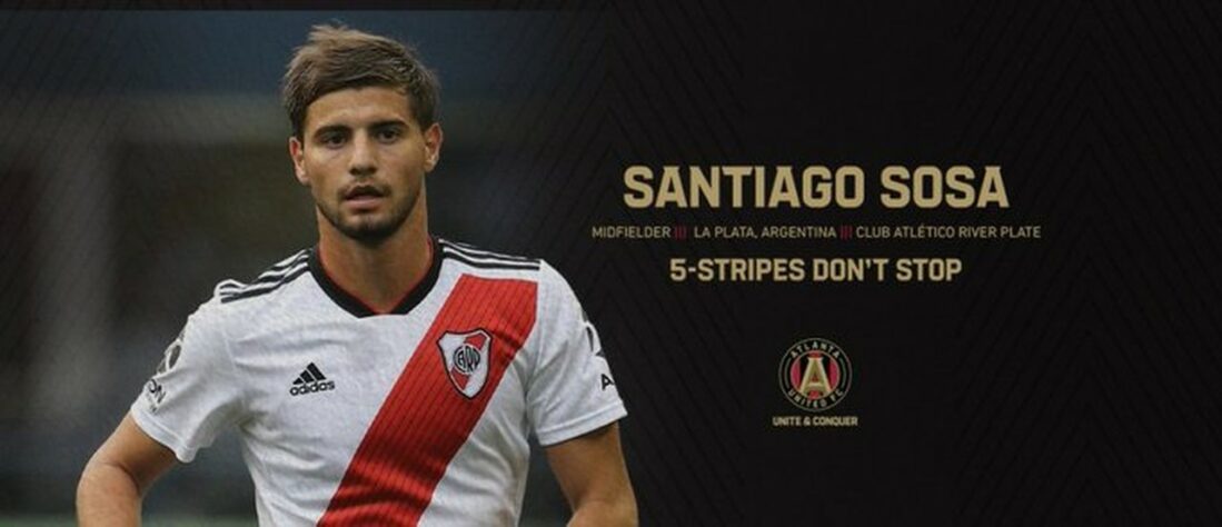 FECHADO - O Atlanta United acertou a contratação do meio-campista ex-River Plate Santiago Sosa.