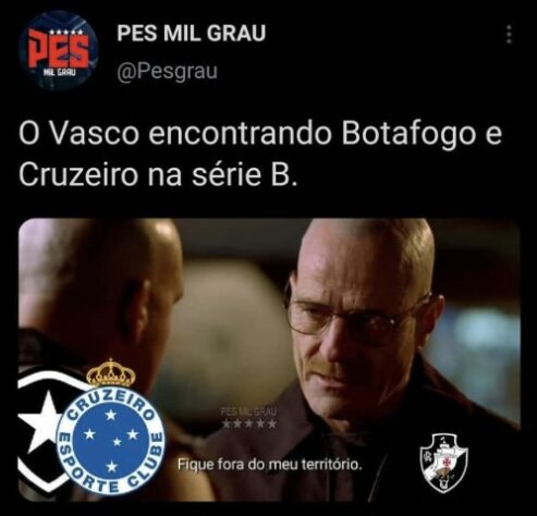 Próximo do quarto rebaixamento para Série B do Brasileirão, Vasco sofre com memes nas redes sociais