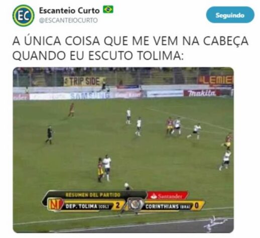 Será que os corintianos têm trauma do Tolima?