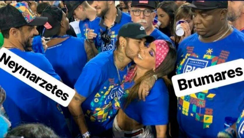 No Carnaval, a presença de Neymar junto com Anitta acabou virando meme