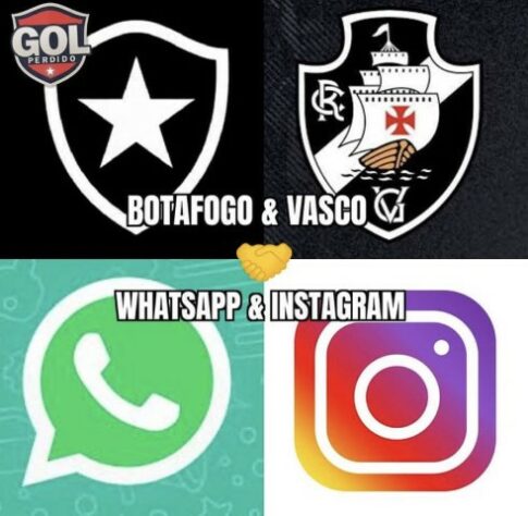 Queda de redes sociais vira inspiração para brincadeiras com clubes brasileiros