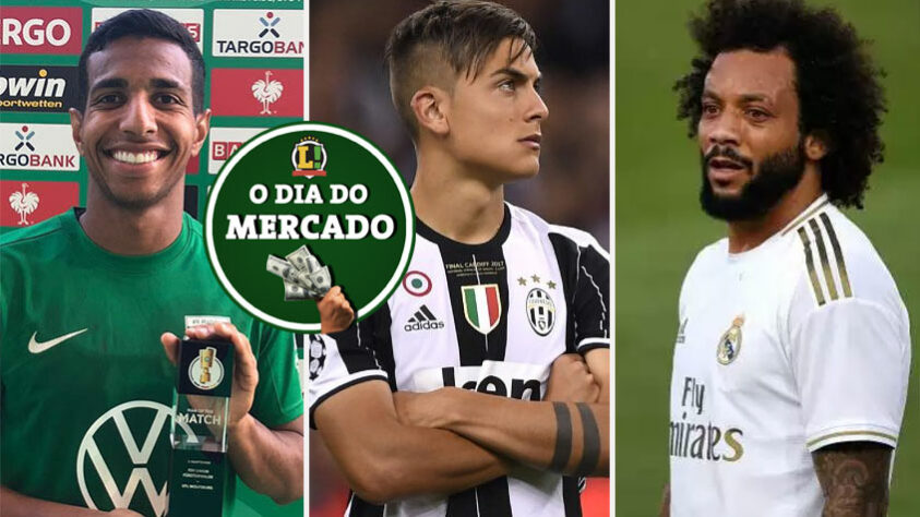 A terça-feira teve inúmeras novidades no mercado da bola. O Flamengo tem interesse em um atacante do Wolfsburg, da Alemanha. Dybala entrou na mira de clubes ingleses, e Marcelo pode deixar o Real Madrid e se juntar a outros astros. Confira essas e outras notícias no Dia do Mercado: