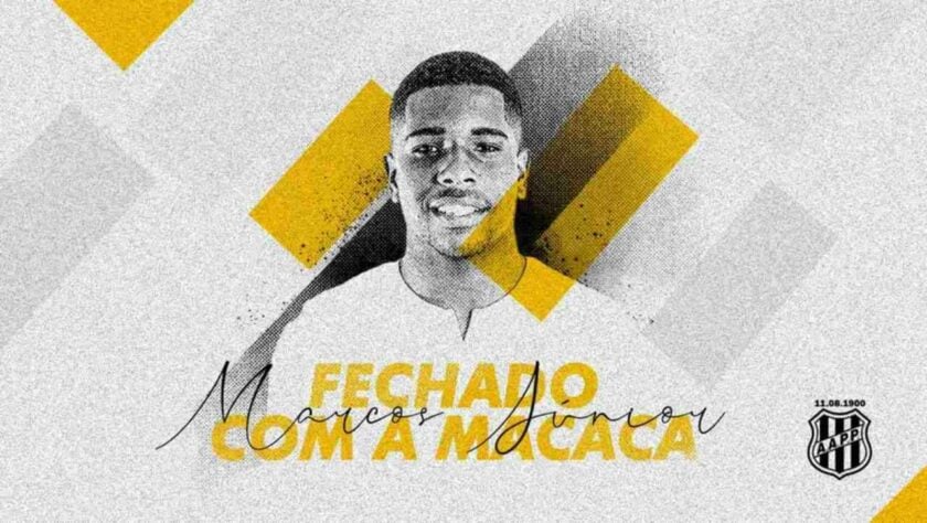 FECHADO - O São Paulo emprestou o volante Marcos Junior para a Ponte Preta até o final de 2021. O jogador chegou em Campinas nesta quinta-feira, passou por exames médicos e assinou o contrato para defender a Macaca nesse período. 