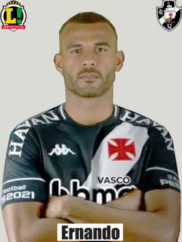 Ernando - 5,5 - Experiente, voltou de lesão, e teve muita dificuldade nas bolas alçadas na área. O Vasco tem sofrido com essas jogadas na temporada, e nesta partida não foi diferente.