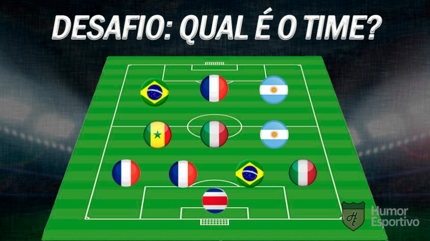 Consegue acertar qual é o time pela nacionalidade dos jogadores? Atenção que nem sempre são todos os titulares do momento!