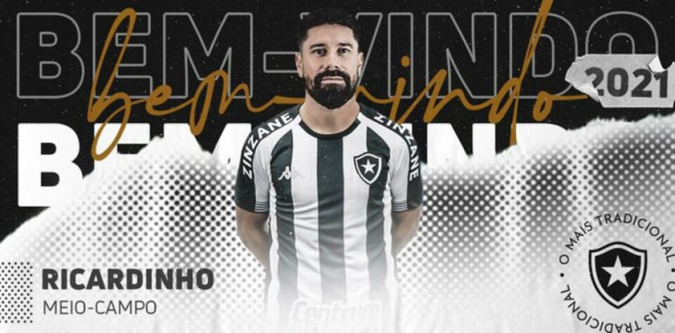 FECHADO - Agora são dez contratações. Na última sexta-feira, o Botafogo anunciou a chegada de Ricardinho, que recentemente rescindiu com o Ceará. O meio-campista de 35 anos chega com o aval de Marcelo Chamusca e assinou contrato até dezembro de 2021.