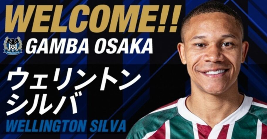 FECHADO - Nesta quinta-feira, o atacante Wellington Silva, revelado pelo Fluminense, foi anunciado oficialmente pelo Gamba Osaka, do Japão. A transferência do brasileiro de 28 anos não teve uma taxa envolvida, mas o clube japonês assumiu as pendências financeiras do Tricolor com o jogador.