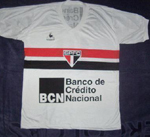 1983 - BCN (Banco Nacional de Crédito) - O patrocínio do extinto banco brasileiro foi usado no Campeonato Paulista de 1983.