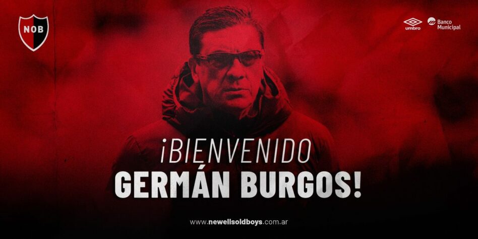 FECHADO - O Newells old Boys fechou a contratação do técnico Germán Burgos, que era auxiliar de Simeone recentemente.