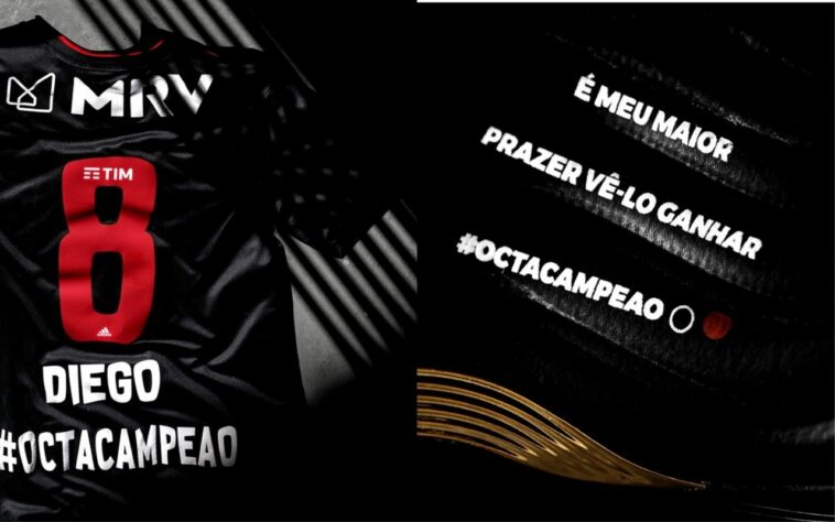 O Flamengo conquistou o Brasileirão 2020 e a Adidas, fornecedora de material esportivo do clube, produziu pares de chuteiras especiais e camisas personalizadas para os jogadores Diego Ribas, Rodrigo Caio e Willian Arão, todos patrocinados pela marca. O trio foi presenteado com chuteiras que eternizam o título, levando a inscrição "É meu maior prazer vê-lo ganhar; #octacampeão". Os três ainda ganharam uma camisa exclusiva homenageando a conquista rubro-negra. Veja fotos das camisas e das chuteiras!