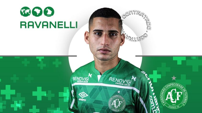 FECHADO - A Chapecoense ganhou mais uma opção para o sistema de criação através do anúncio feito na última quinta-feira (25). Isso porque o clube catarinense oficializou a contratação por empréstimo até o fim de 2022 do meia Ravanelli.