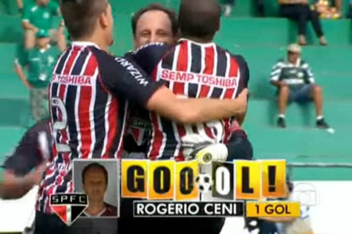 Guarani - 3 gols: mais um clube do interior que Ceni marcou três vezes. Foram três gols de falta sobre o Bugre.