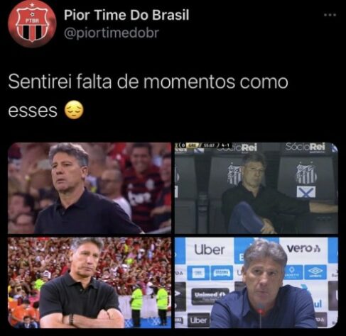 Queda de Renato Gaúcho após eliminação na Libertadores vira piada na web