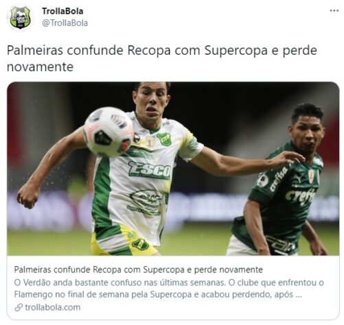 Memes: Palmeiras é alvo de zoações após perda da Recopa para o Defensa y Justicia