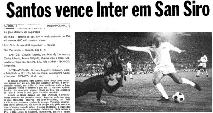 Em 24 de junho de 1969, o Santos venceu a Inter de Milão por 1 a 0, na Itália, e conquistou a Recopa Mundial de 1968. A Recopa Sul-Americana, ocorrida no mês anterior, funcionou como uma etapa eliminatória para o torneio intercontinental. Disputada em pontos corridos, a equipe com maior pontuação sagrava-se campeã e garantia a vaga para o confronto mundial com o campeão europeu. O Santos já pediu a inclusão do título como Mundial, mas a FIFA não deu resposta.