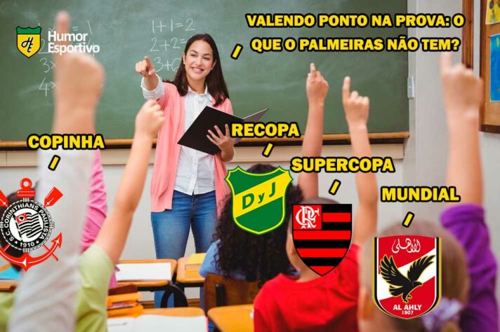 Após perder a Supercopa do Brasil para o Flamengo no último domingo, o time comandado por Abel Ferreira foi derrotado, novamente nos pênaltis e no Mané Garrincha, pelo Defensa y Justicia. Nas redes sociais, rivais não perdoaram nas provocações. Veja os memes! (Por Humor Esportivo)