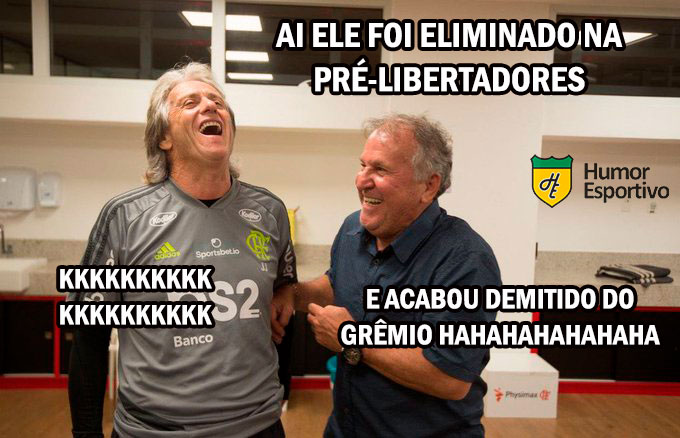 Treinador não resistiu a eliminação precoce do tricolor na Libertadores e deixa o cargo após 4 anos e meio. Na web, torcedores brincaram com a queda. Veja! (Por Humor Esportivo)