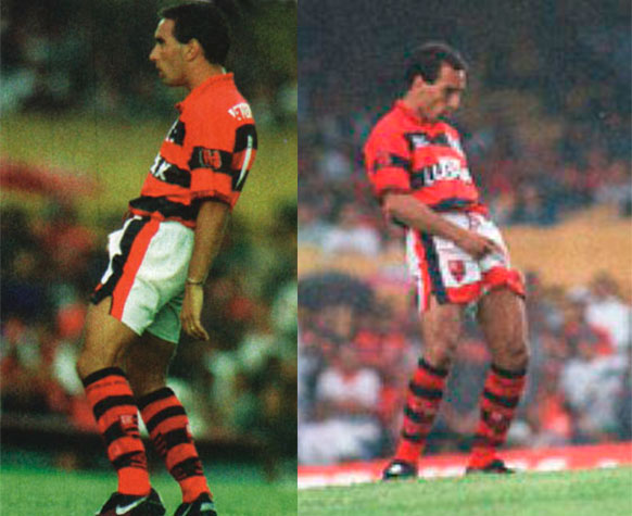 Em 1995, quando jogava pelo Flamengo, Edmundo respondeu às provocações dos vascaínos com gesto nada delicado
