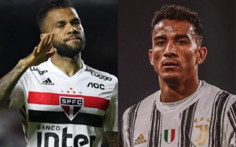 Lateral-direito: Daniel Alves (atualmente no São Paulo) x Danilo (atualmente na Juventus)