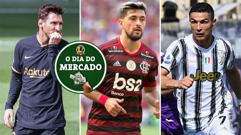 O PSG está sonhando alto e cogita vender um dos seus astros para contratar Messi e Cristiano Ronaldo. Pensando em manter o elenco estrelado do Flamengo, Marcos Braz, vice de futebol do clube, falou um pouco sobre como está o andamento da renovação de jogadores como De arrascaeta e Gerson. Tudo isso e muito mais no Dia do Mercado de quinta-feira.