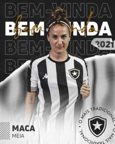 FECHADO - Na tarde desta quinta-feira, o Botafogo anunciou a contratação da meio-campista Maca Lopez para o time feminino. A jogadora de 35 anos tem passagens pela Seleção do Peru e o último time que defendeu foi o Sporting Cristal, do Peru. Pelas redes sociais, o Alvinegro comemorou a contratação.