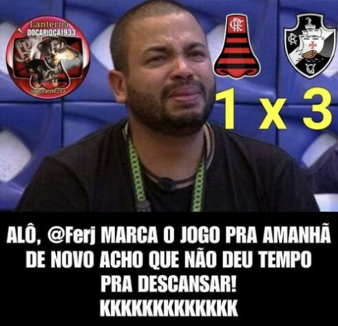 Memes do Clássico dos Milhões: pelo Cariocão 2021, Vasco venceu o Flamengo por 3 a 1 e quebrou tabu de 17 jogos.