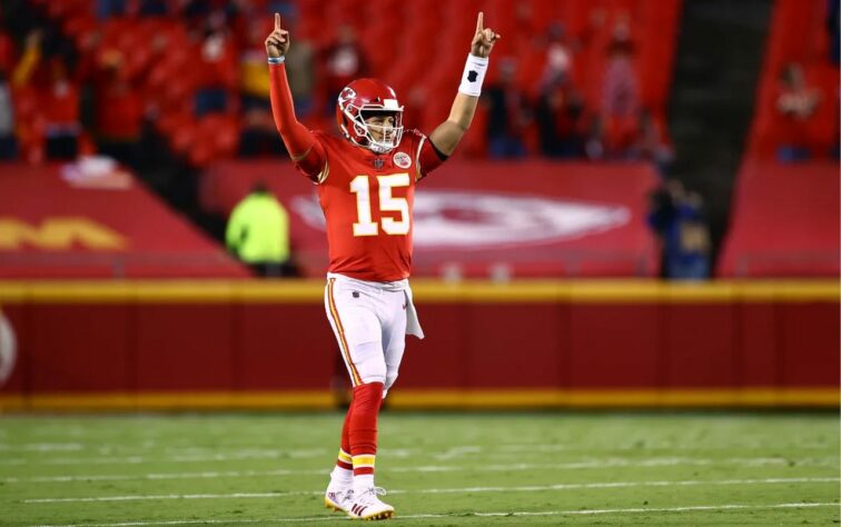 15º - Patrick Mahomes (Futebol Americano): receita em 2020 - 54,5 milhões de dólares (aproximadamente R$ 279,19 milhões) 