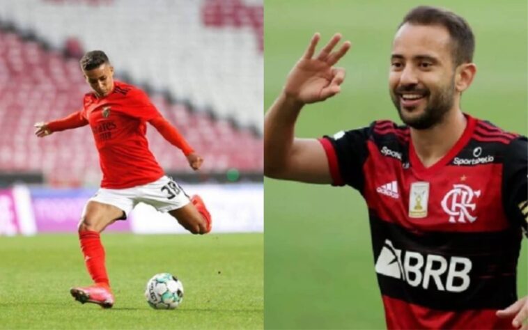 Meia reserva: Pedrinho (atualmente no Benfica) x Everton Ribeiro (atualmente no Flamengo)