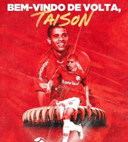FECHADO - FECHADO - Agora é oficial. Através das redes sociais, o Internacional anunciou a volta do atacante Taison ao Beira-Rio. Ele vestirá a camisa 10 do clube.